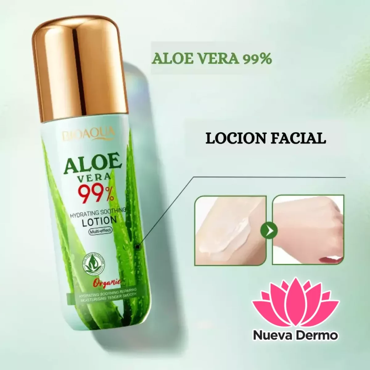 Loción hydrating soothing con aloe Vera 99%(Bioaqua)