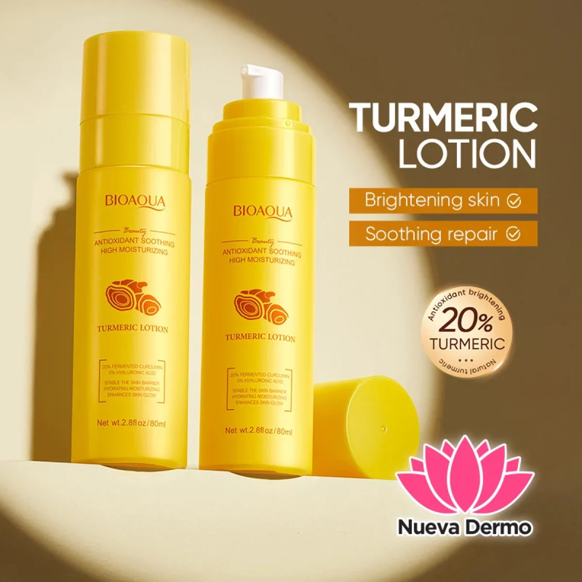 Lotion Antioxidante y Calmante con Cúrcuma 80 Ml 50434