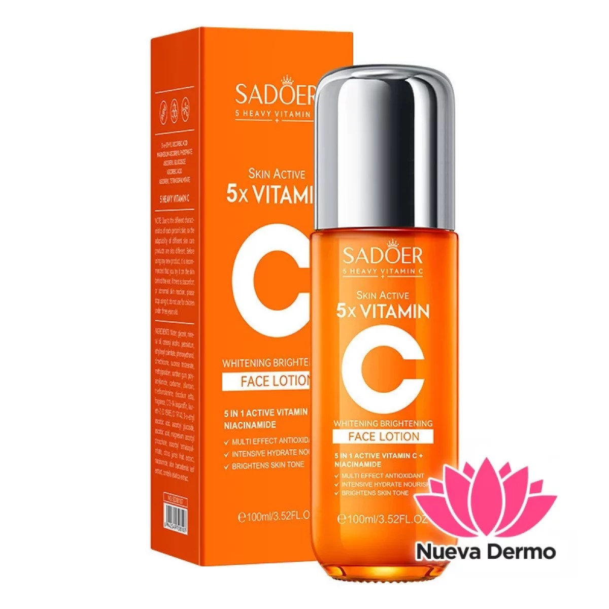 Lotion con 5X Vitamina C Iluminador Reafirmante E Hidratante