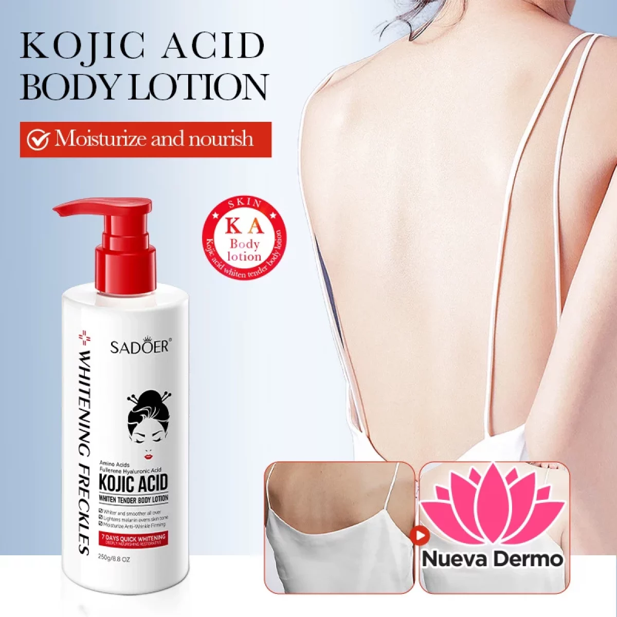 Lotion Corporal con Acido Kojico Hidratante Humectante 250G 10469