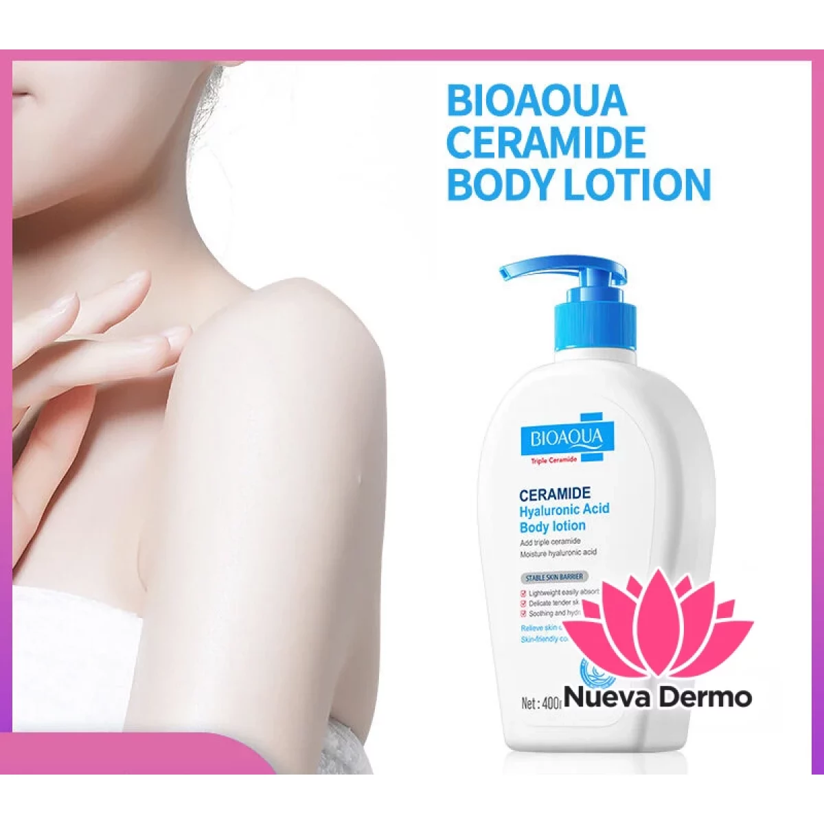 Loción Corporal Hidratante de Acido Hialuronico con Ceramidas