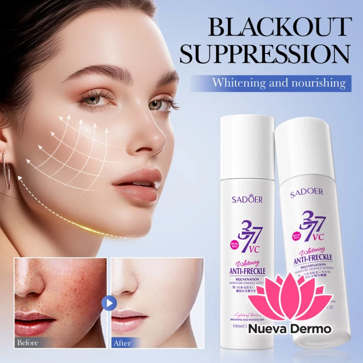 Loción Facial Aclarante Antimanchas Hidratante