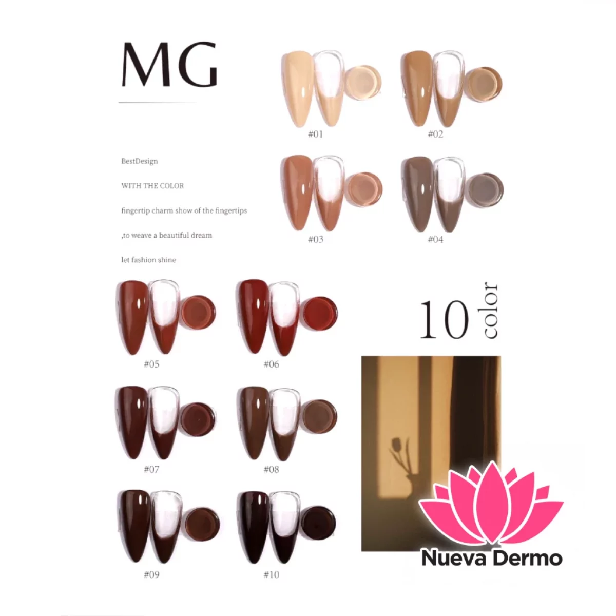 MAGIC GIRL GEL POLISH BLACK COFFEE CAJA X10PCS MG-215 6212511082152