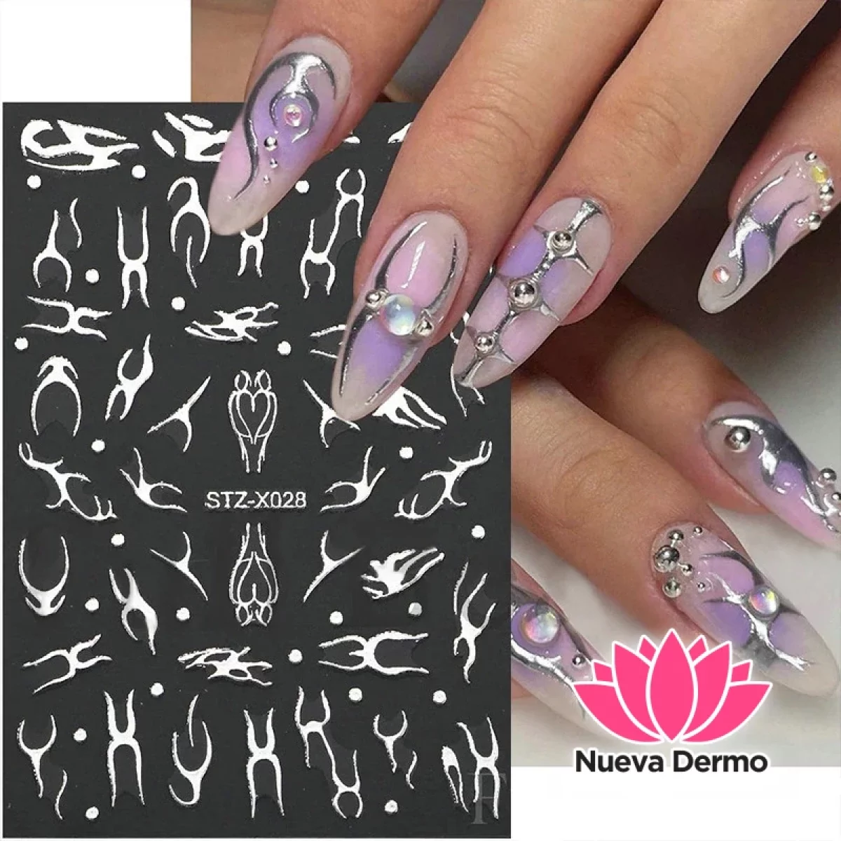 MAGIC GIRL STICKER ESTILO FUTURISTA - FUEGO X12PCS MG-SP-034 6600202500342