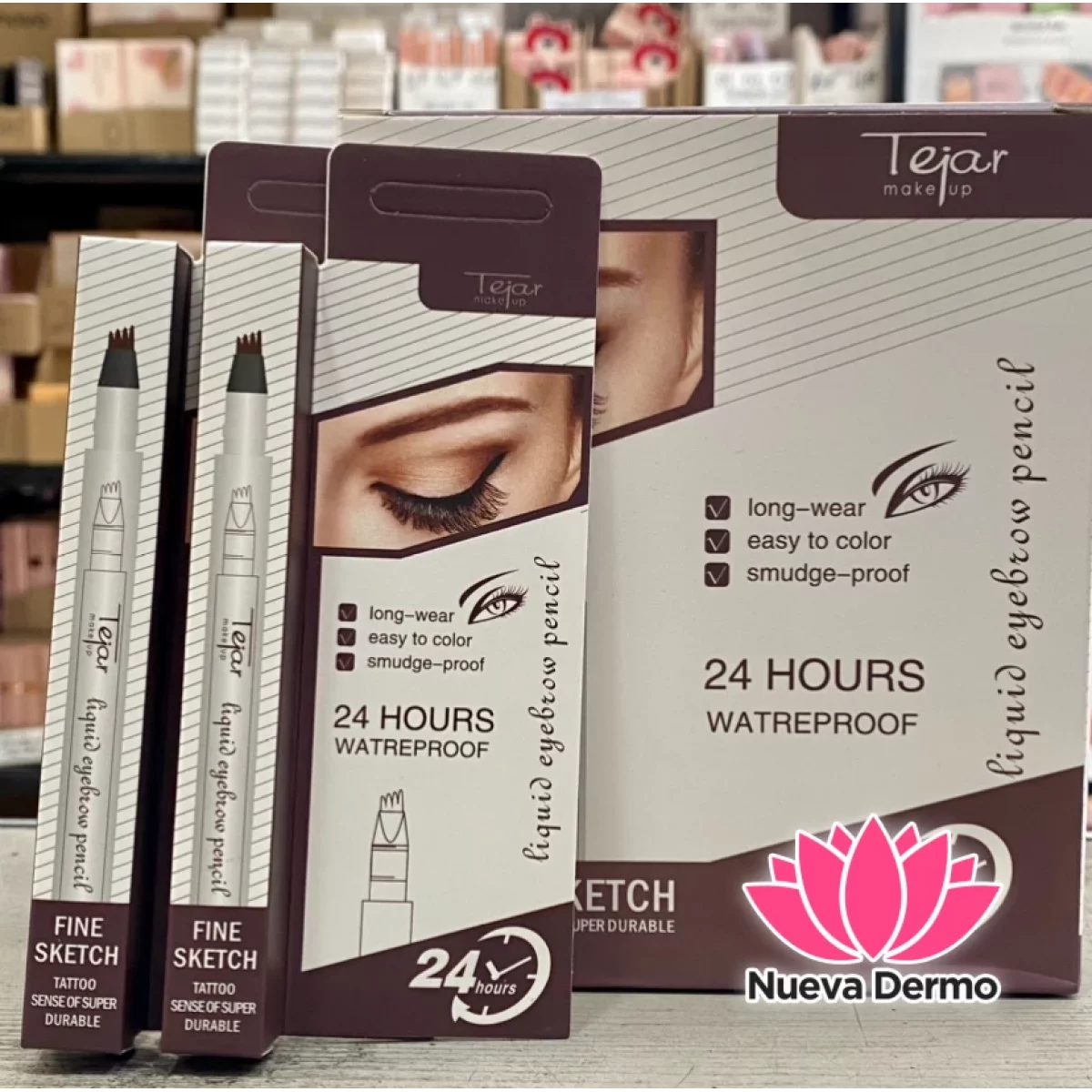 Marcador cejas liquido tres puntas waterproof 24hs Tejar
