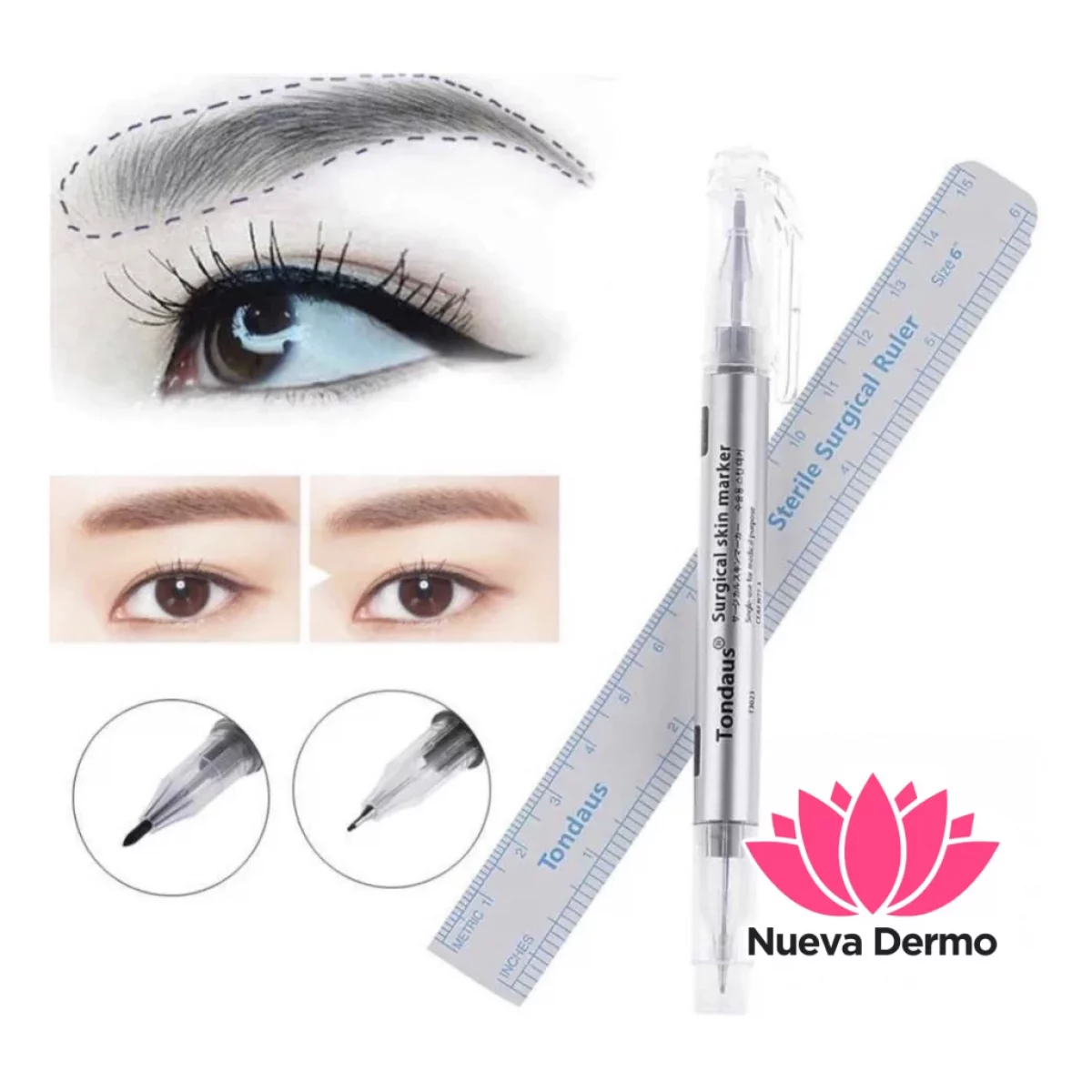 Marcador Fibra para Cejas Microblading Cd：toundaus