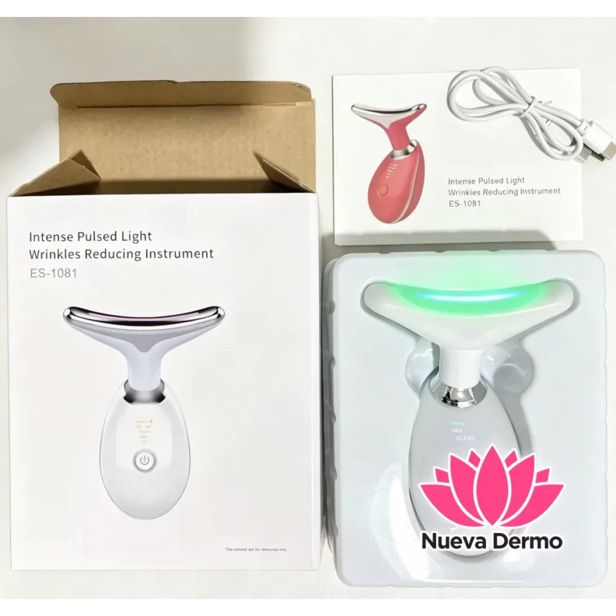 Masajeador Facial Rejuvenecedor Luz Led