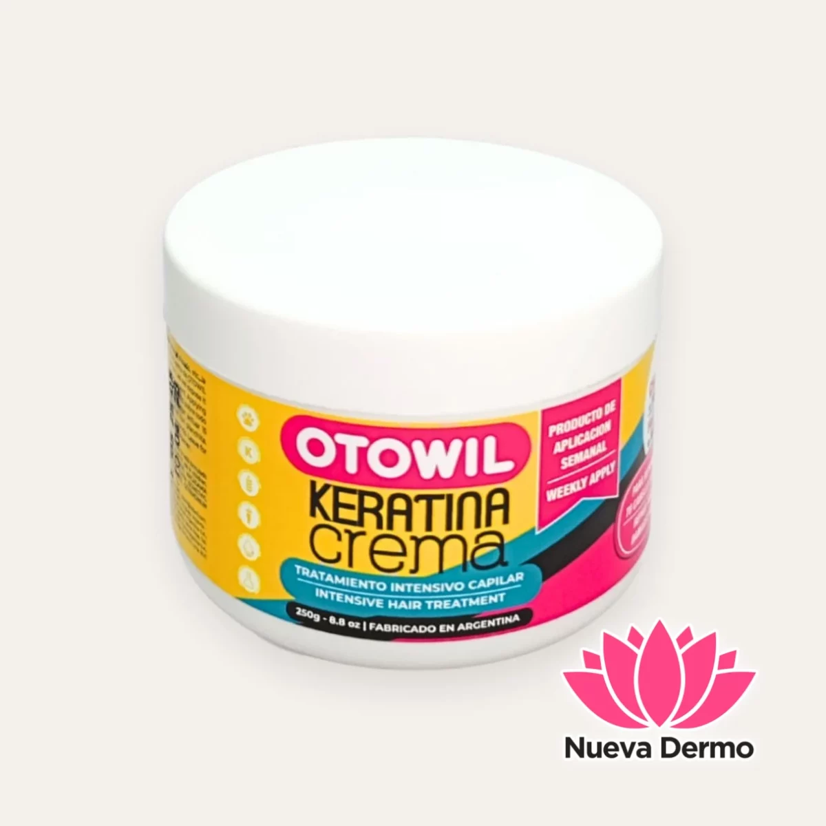 MASCARA CAPILAR CON KERATINA – REPARADORA ANTI FRIZZ 250g – OTOWIL