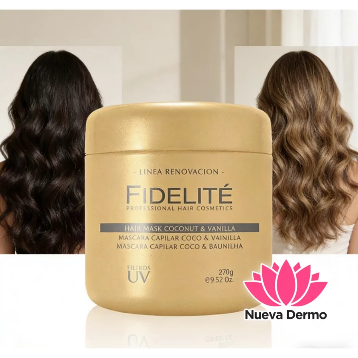 MASCARA CAPILAR DE COCO Y VANILLA 270GRS FIDELITE