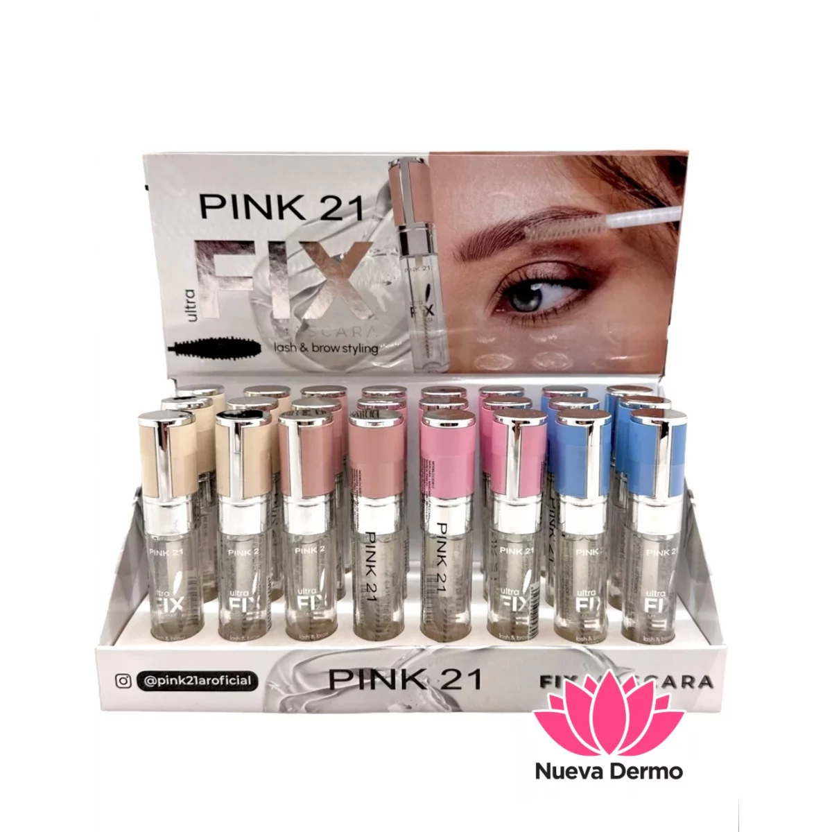 Mascara de cejas y pestañas Fix PINK21 X1