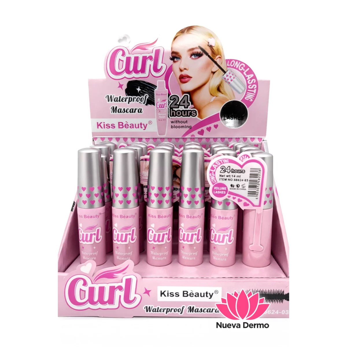 Máscara de pestañas Curl 24h Kiss Beauty