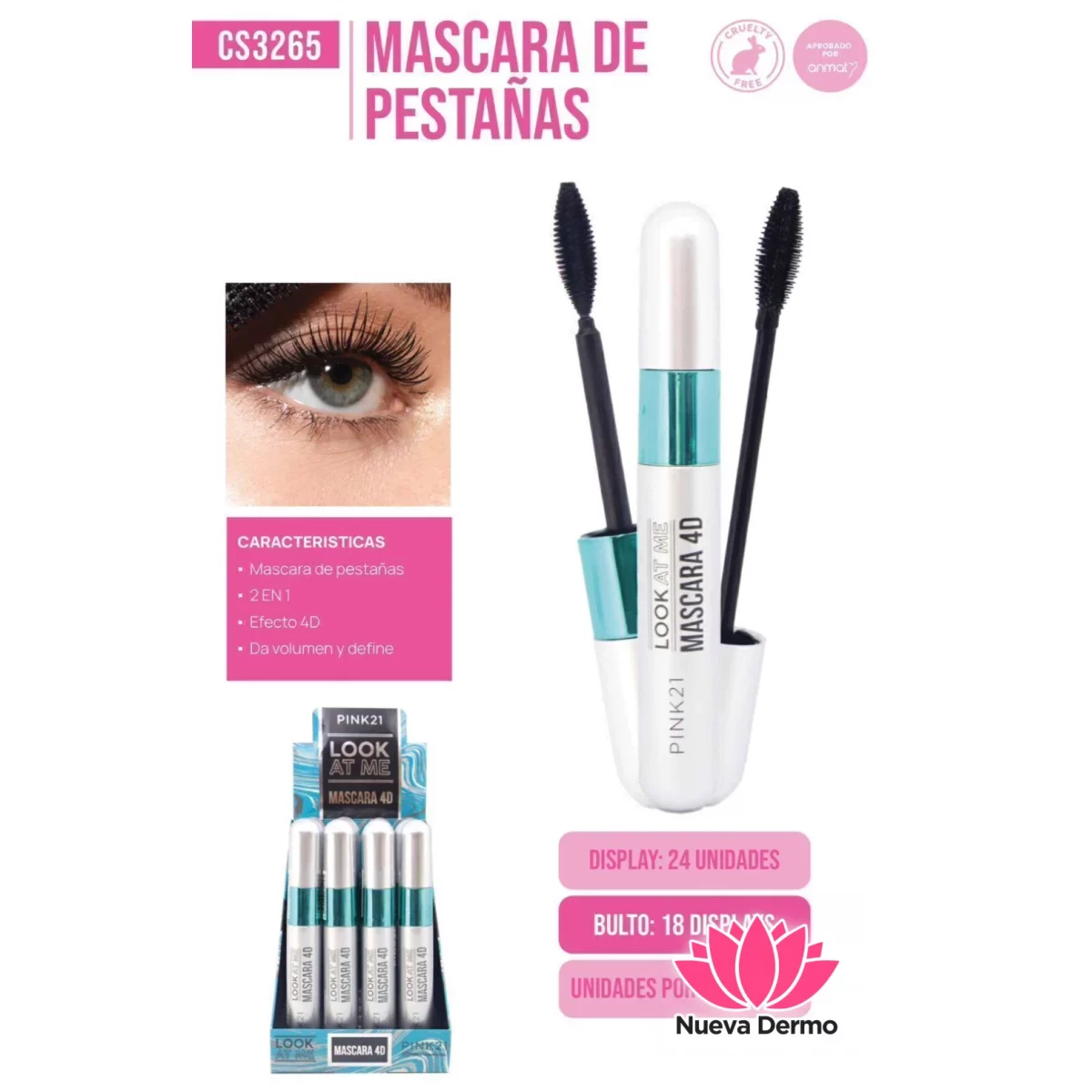 MASCARA DE PESTAÑAS PINK21 CD: CS3265