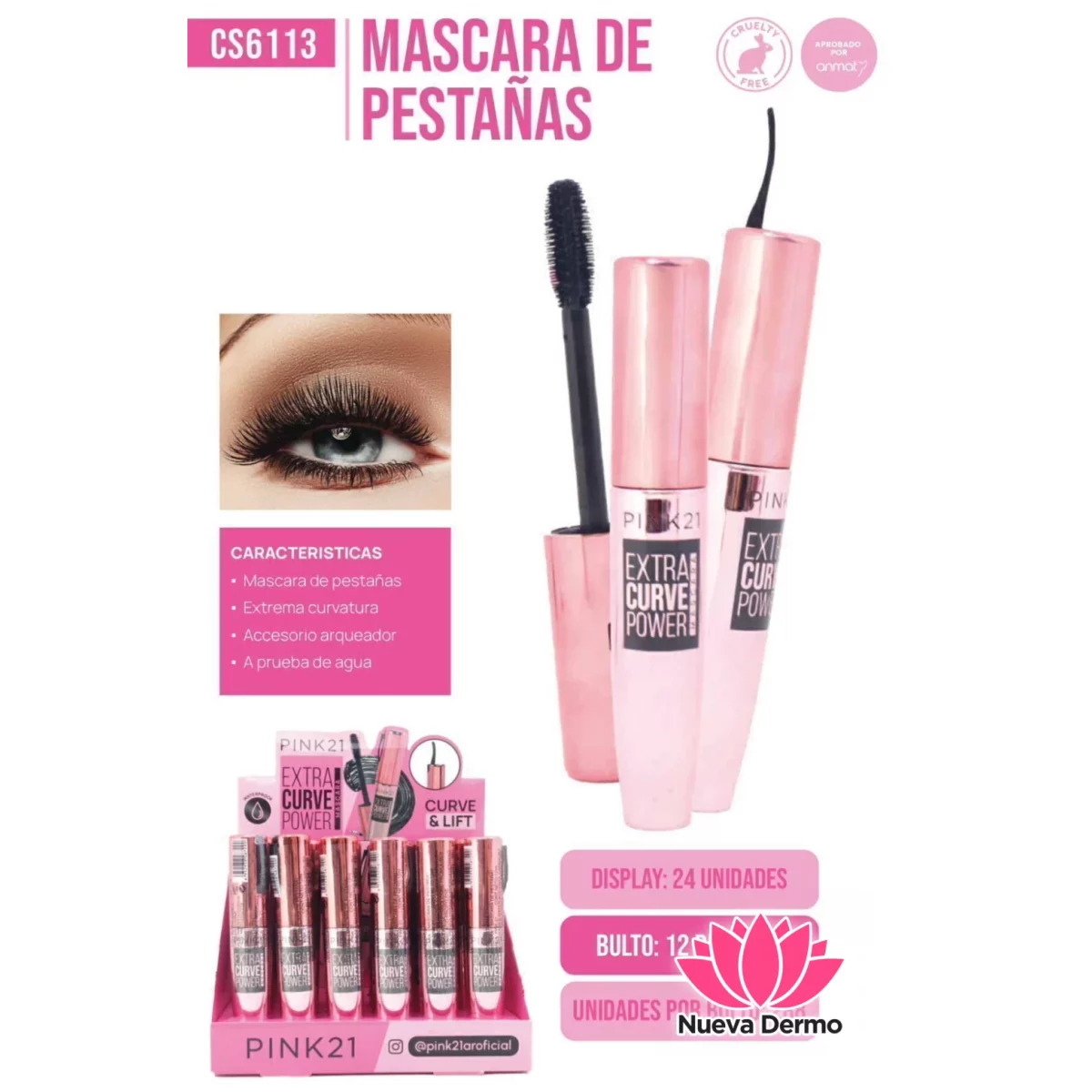 MASCARA DE PESTAÑAS PINK21 CD: CS6113
