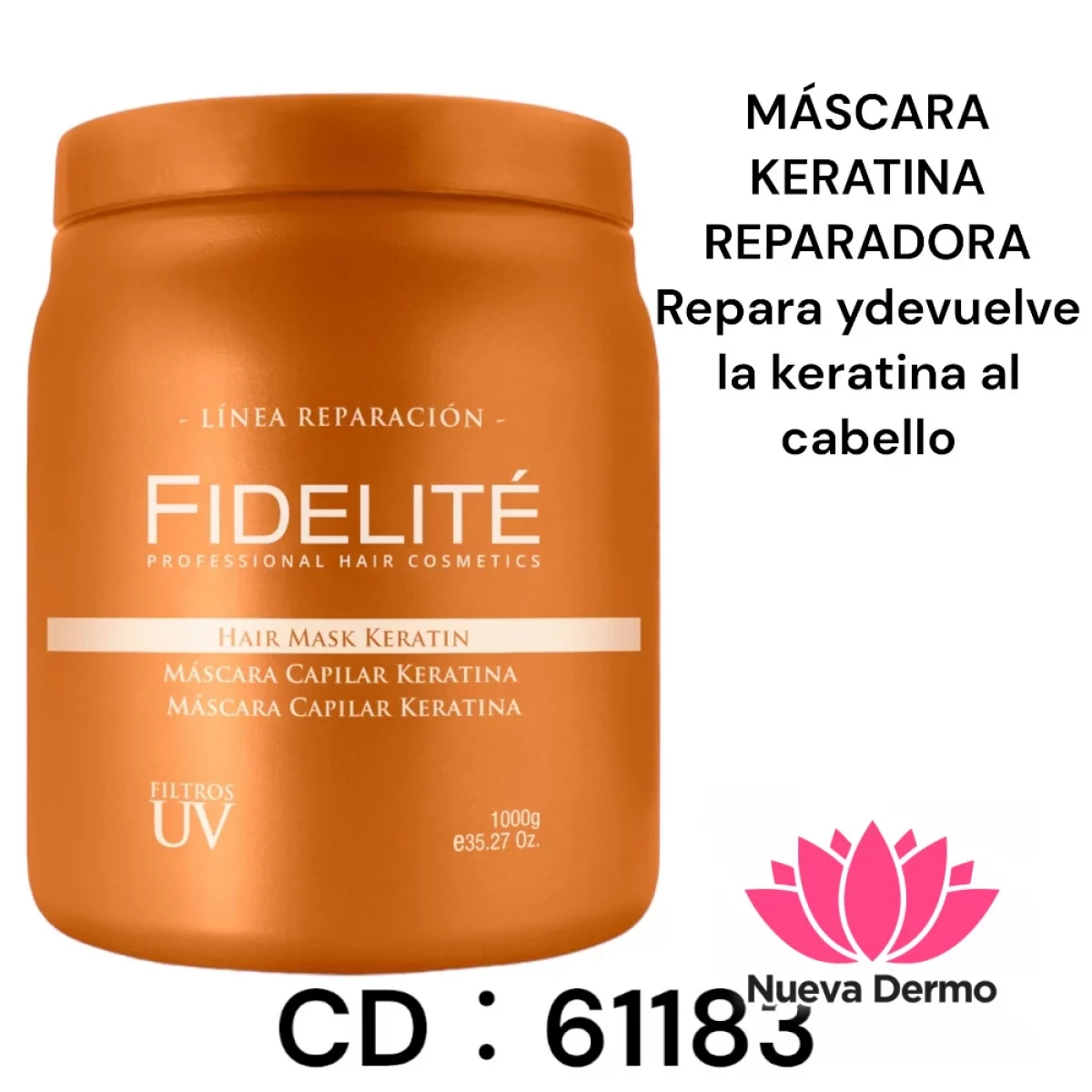 MASCARA KERATINA FIDELITE 1000G 61183 ART/402