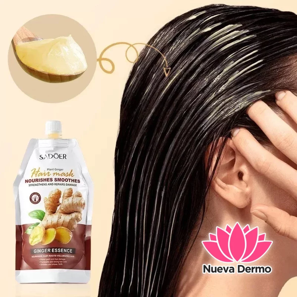 MÁSCARA PARA CABELLO DE JENGIBRE SADOER