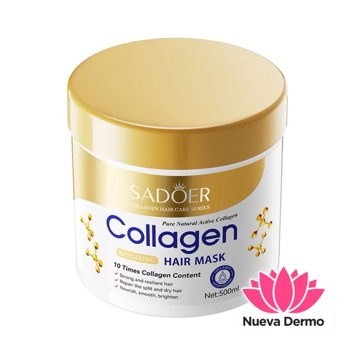 Mascara reparadora nutritiva con colageno Capilar 500ml Sadoer #JUN-M55