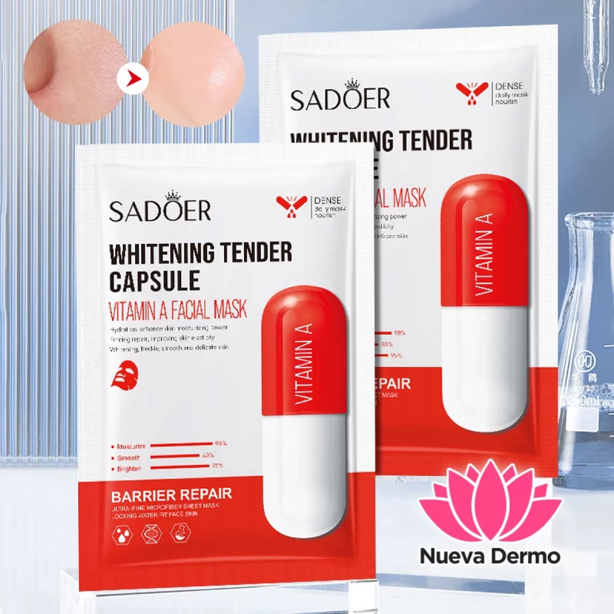 Mascarilla Cápsula Aclarante y Suavizante con Vitamina a 25 G 50868