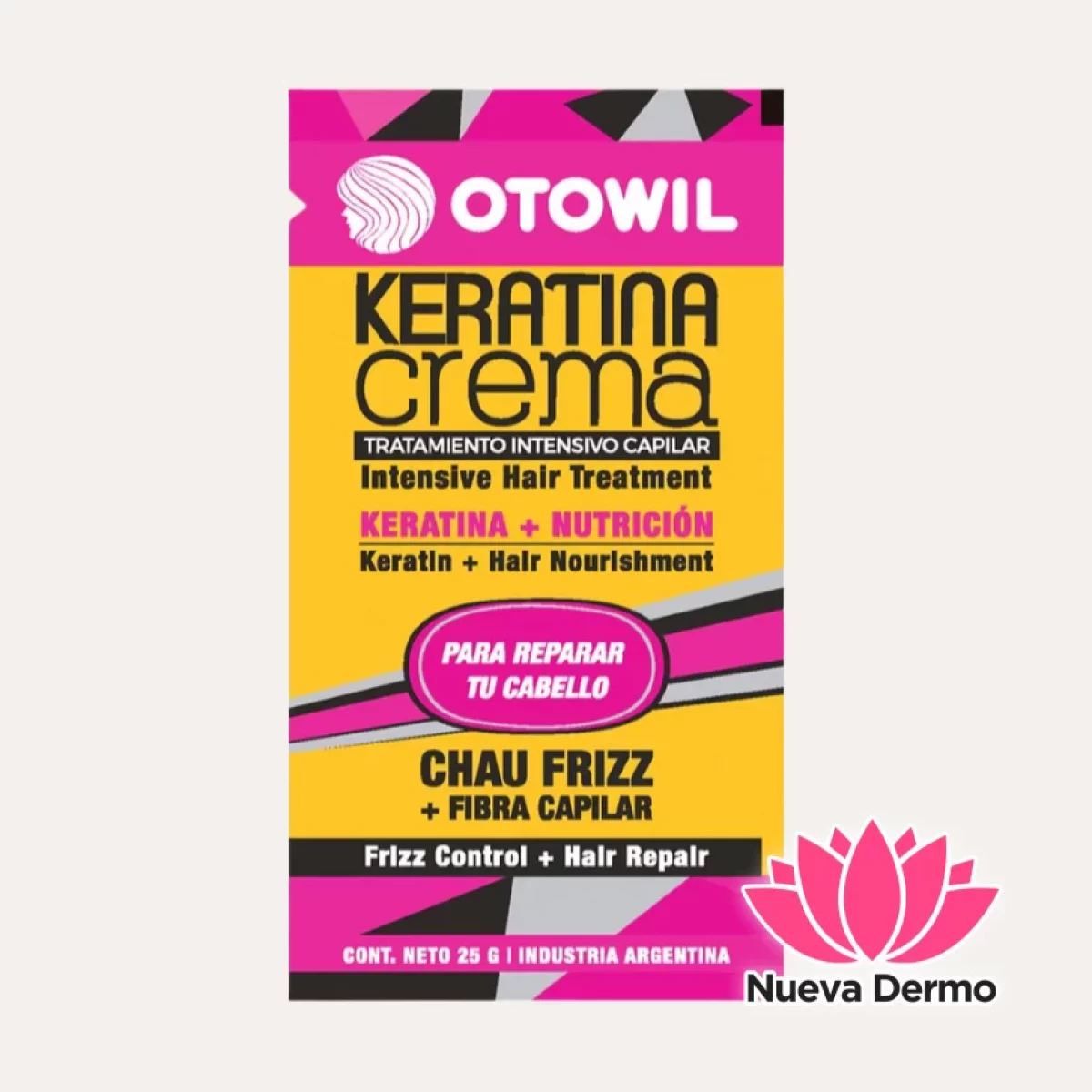 MASCARILLA CON KERATINA 25g REPARADORA – OTOWIL