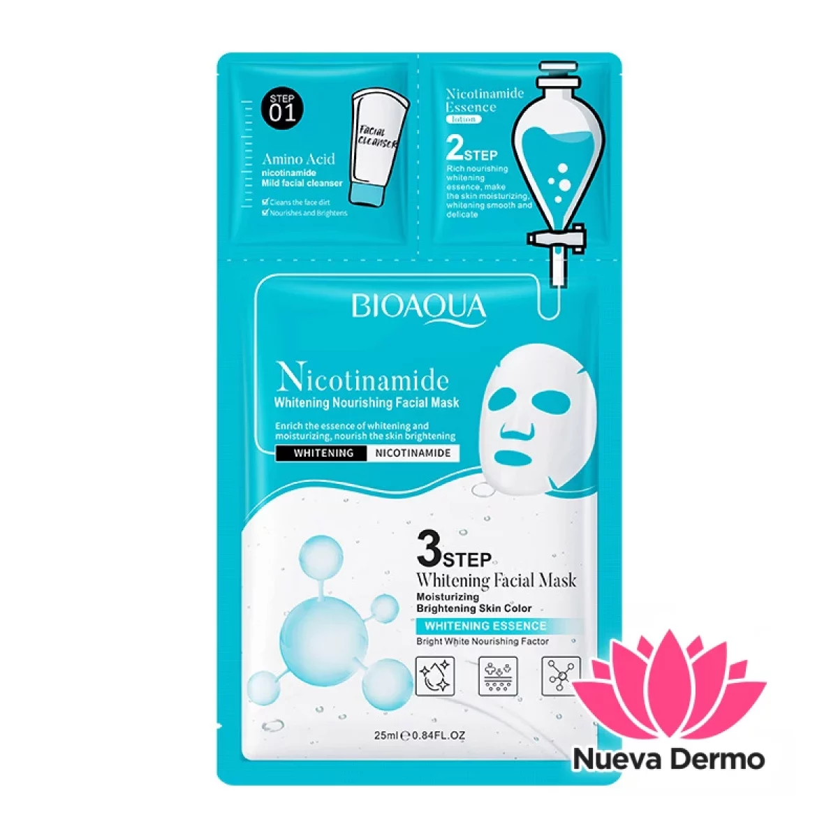 Mascarilla de Niacinamida de 3 Pasos