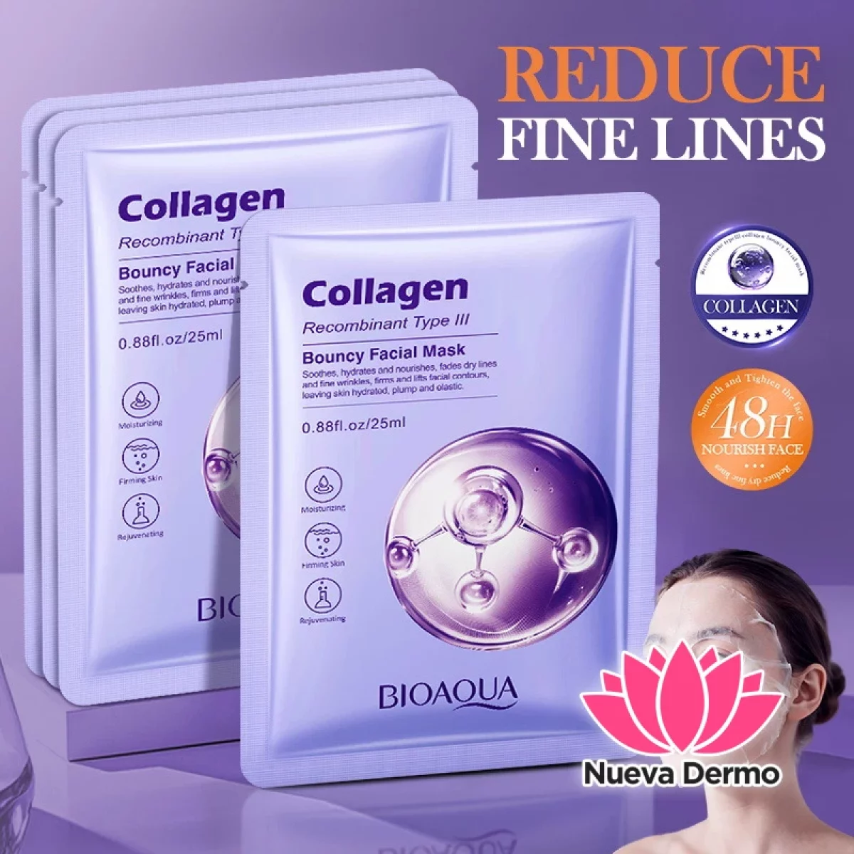 Mascarilla Elasticizante con Colágeno Recombinante Tipo Iii 25 Ml 86518