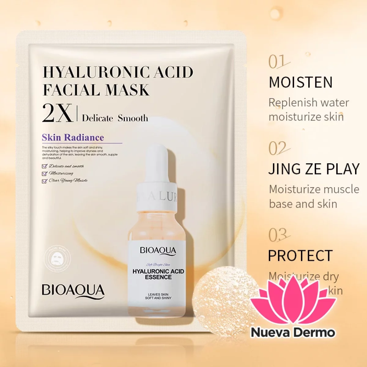 Mascarilla Facial Acido Hialuronico Hidratante 38647