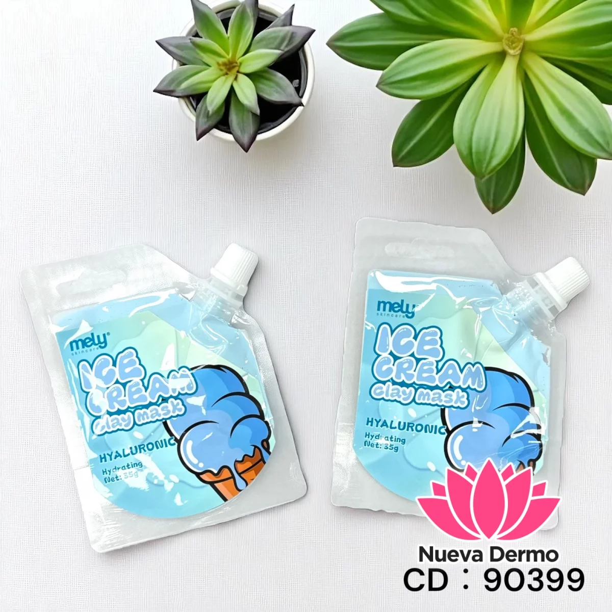 Mascarilla Facial Arcilla Ice Cream Mely Limpiadora Refresca 90399
