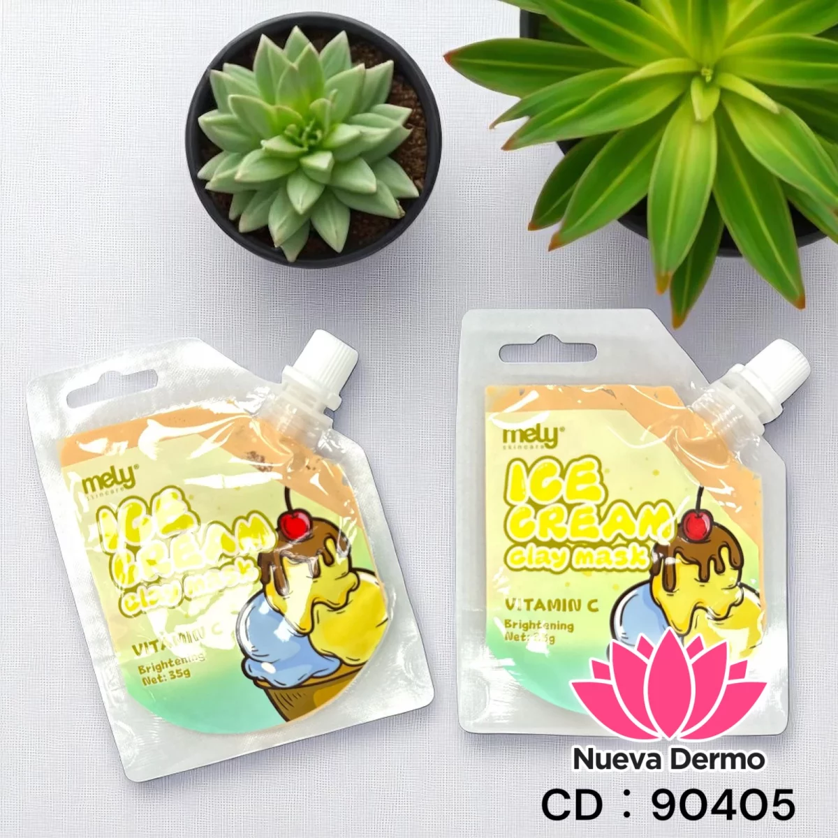 Mascarilla Facial Arcilla Ice Cream Mely Limpiadora Refresca 90405