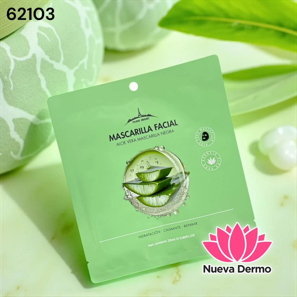 Mascarilla Facial Carbon Cristalino Aloe Paris Night 62103