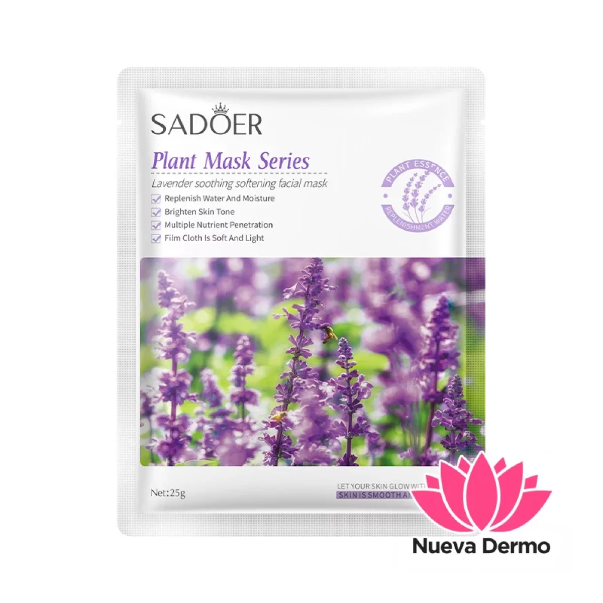 Mascarilla Facial de Lavanda Calmante E Hidratante 25G 15075