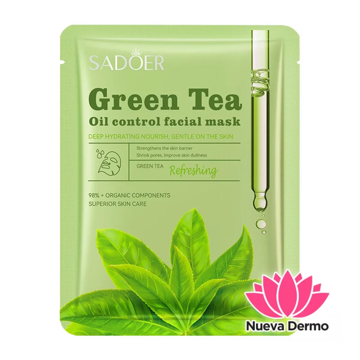 Mascarilla Facial de Té Verde Control de Oleosidad y Refrescante 25G 06226