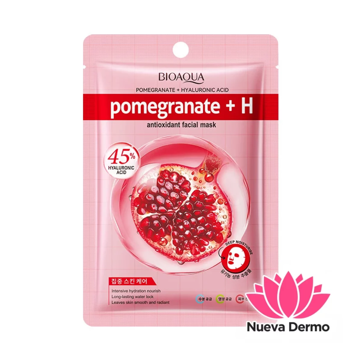 Mascarilla Facial Granada Acido Hialuronico Antioxidante 40602