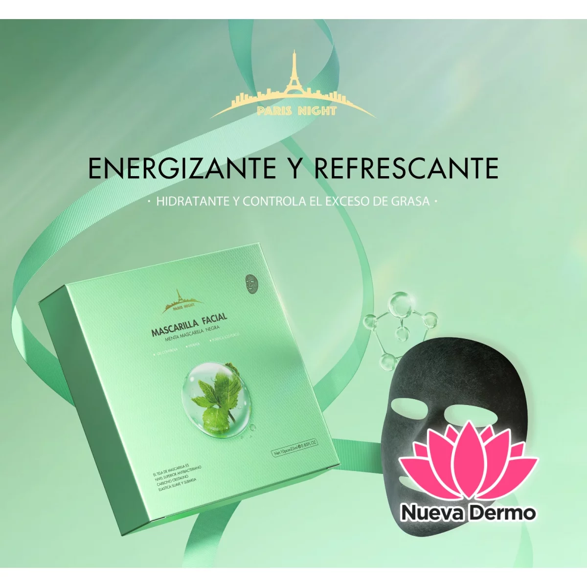 Mascarilla Facial Menta Paris Night 62102