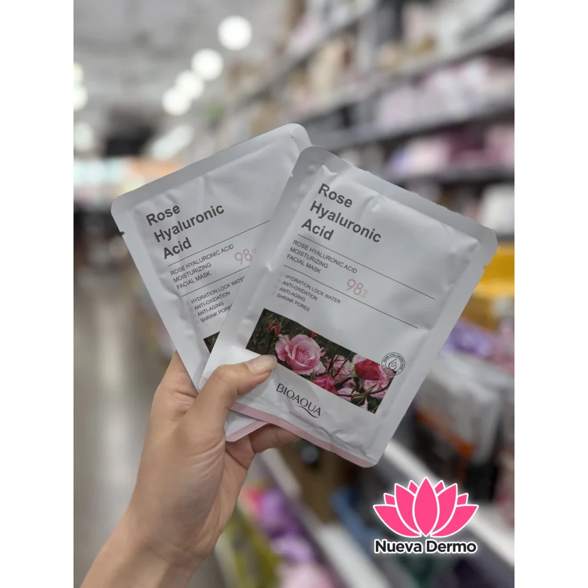 MASCARILLA FACIAL ROSE HYALURONIC ACID 98% BIOAQUA