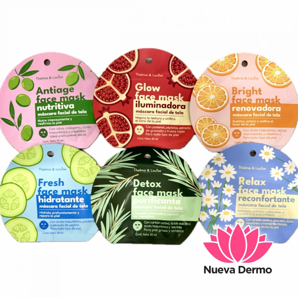 Mascarilla facial Thelma&Louise hidratante surtidos modelos