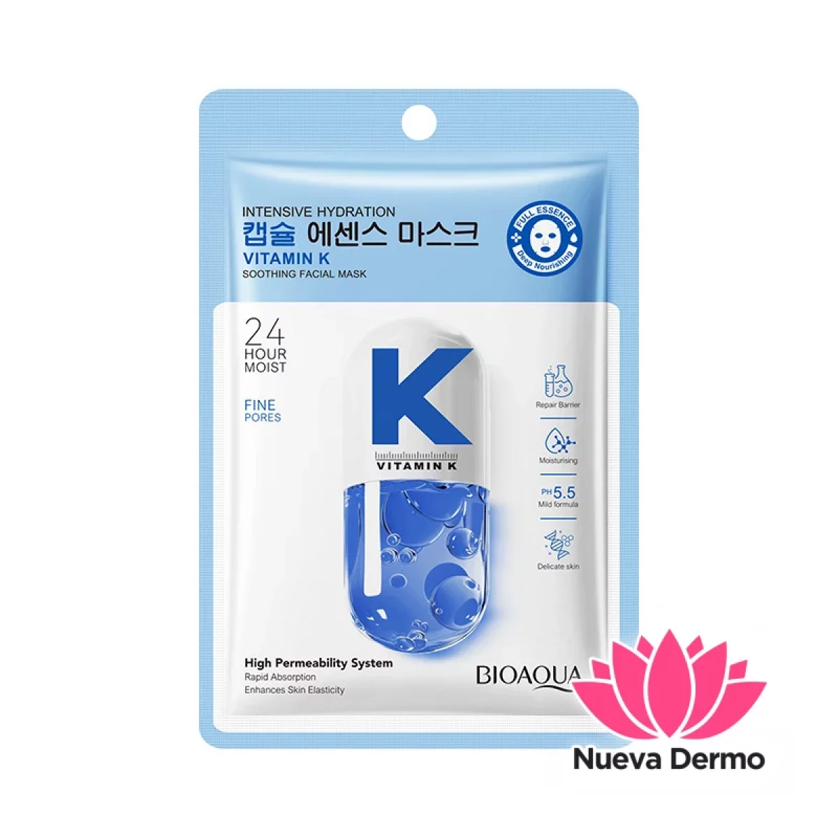 Mascarilla Facial Vitamina K Hidratante y Calmante 25ML 45898