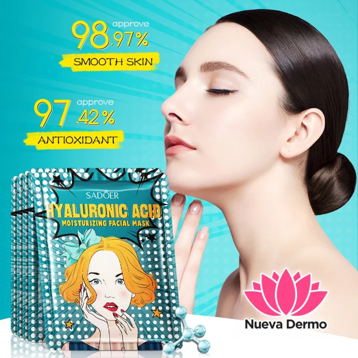Mascarilla Hidratante con Ácido Hialurónico 25 G 07513