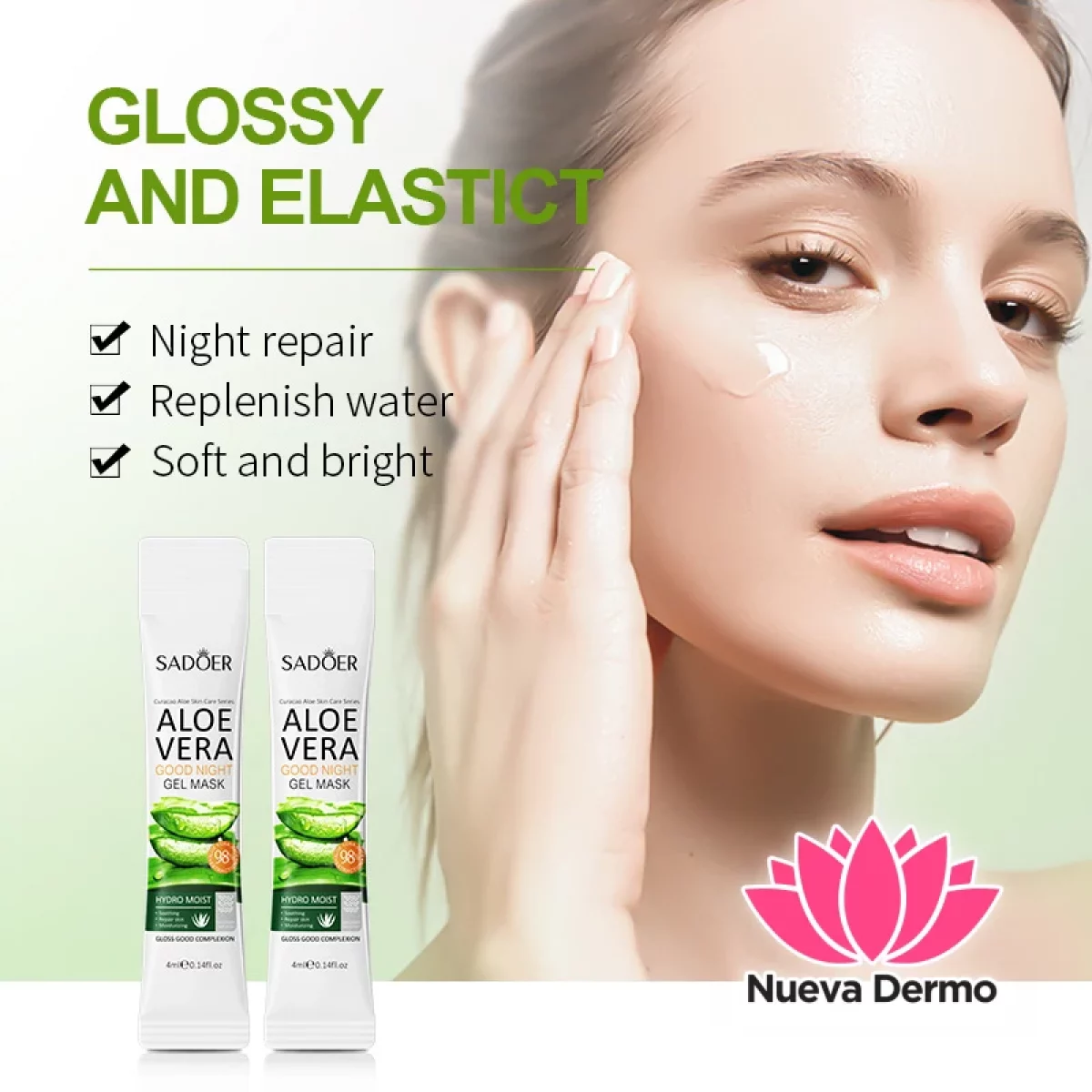 Mascarilla Nocturna de Aloe Vera Hidratante Tipo Gel sin Enjuague 93998