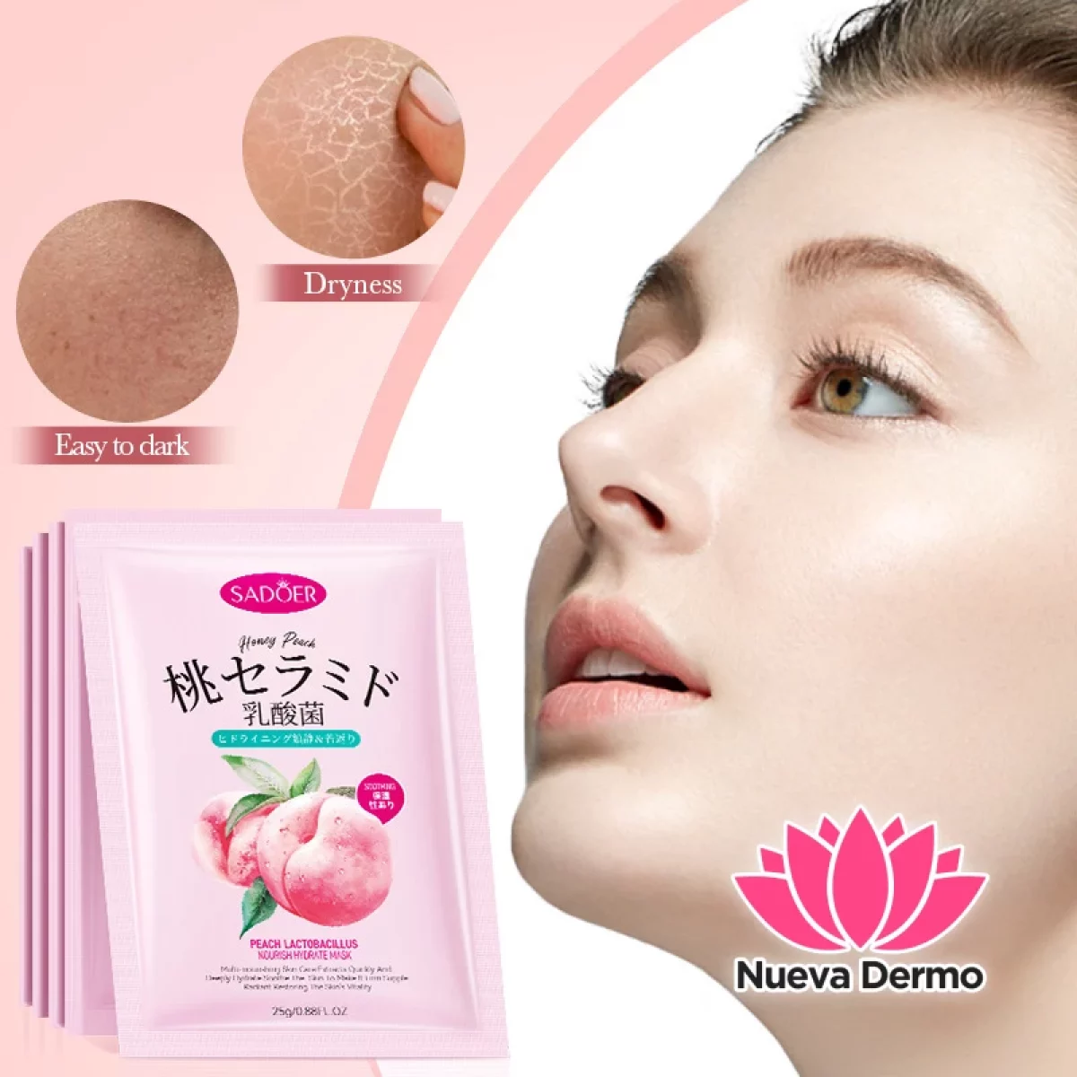 Mascarilla Nutritiva E Hidratante con Durazno y Lactobacilos