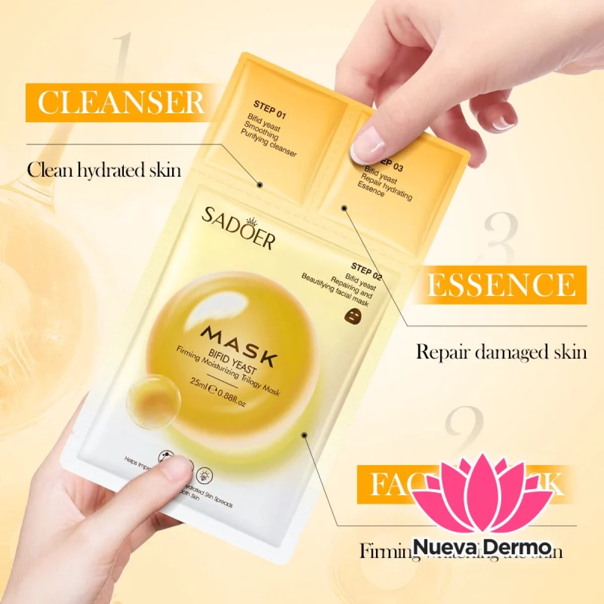 Mascarilla Tratamiento 3 Pasos Reafirmante con Bifida Ferment Lysate