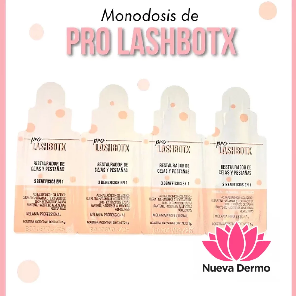 Melania Pro Lash Botox Monodosis X4 u