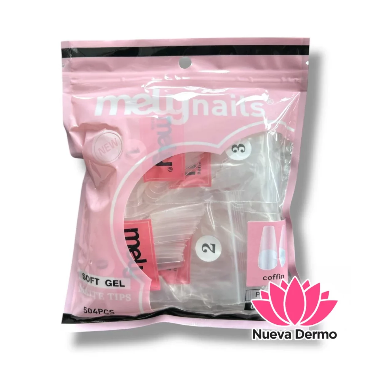 MELY SOFT GEL TIPS MATTE COFFIN 504PCS YDO-03 9780840240507