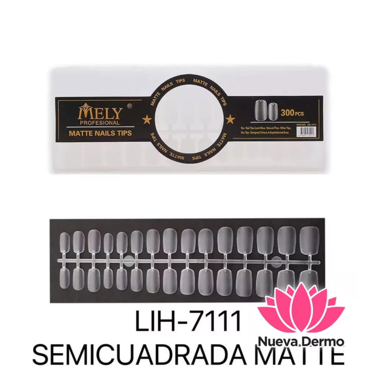 Mely tips semicuadrada matte300pcs LIH-7...