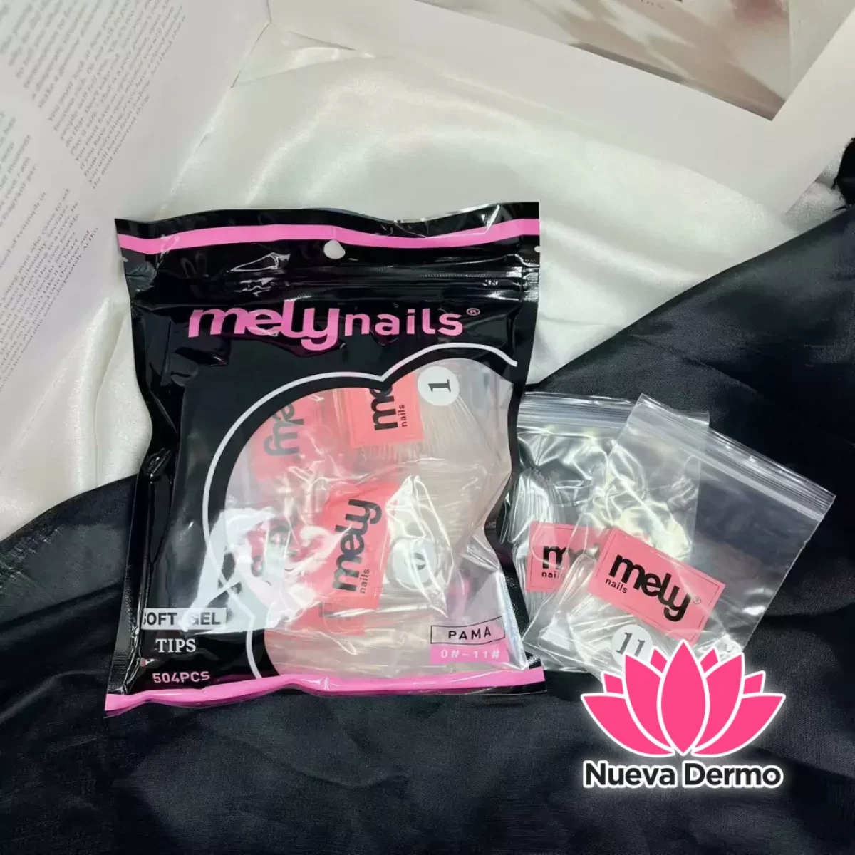 Mely tips soft gel cristal coffin en bol...
