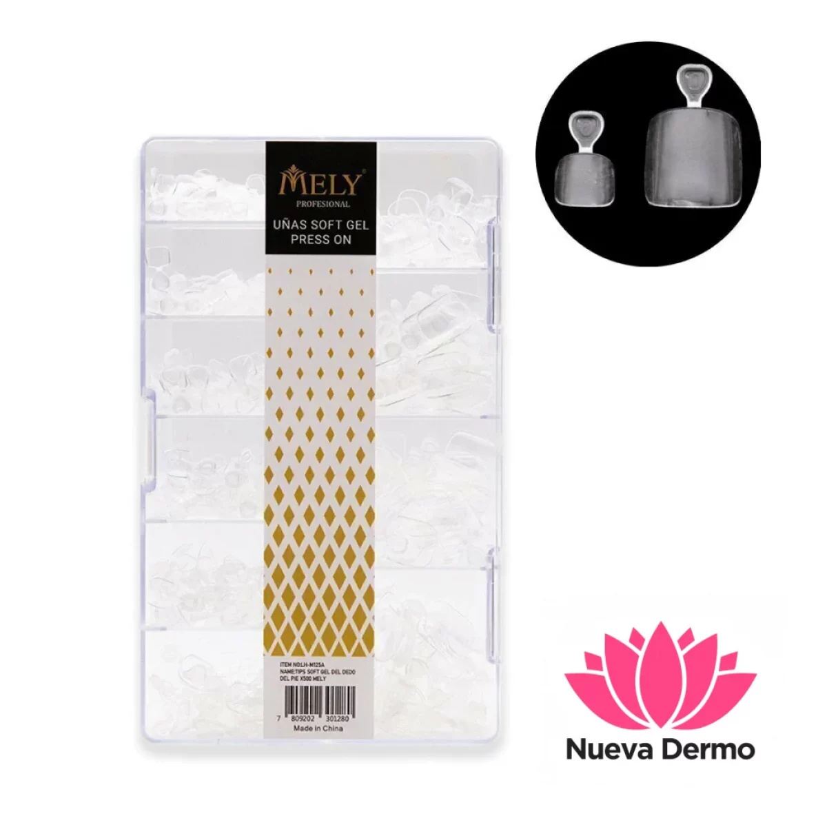 MELY TIPS SOFT GEL PARA PEDICURIA CUADRADA X500PCS LH-M125A 7809202301280