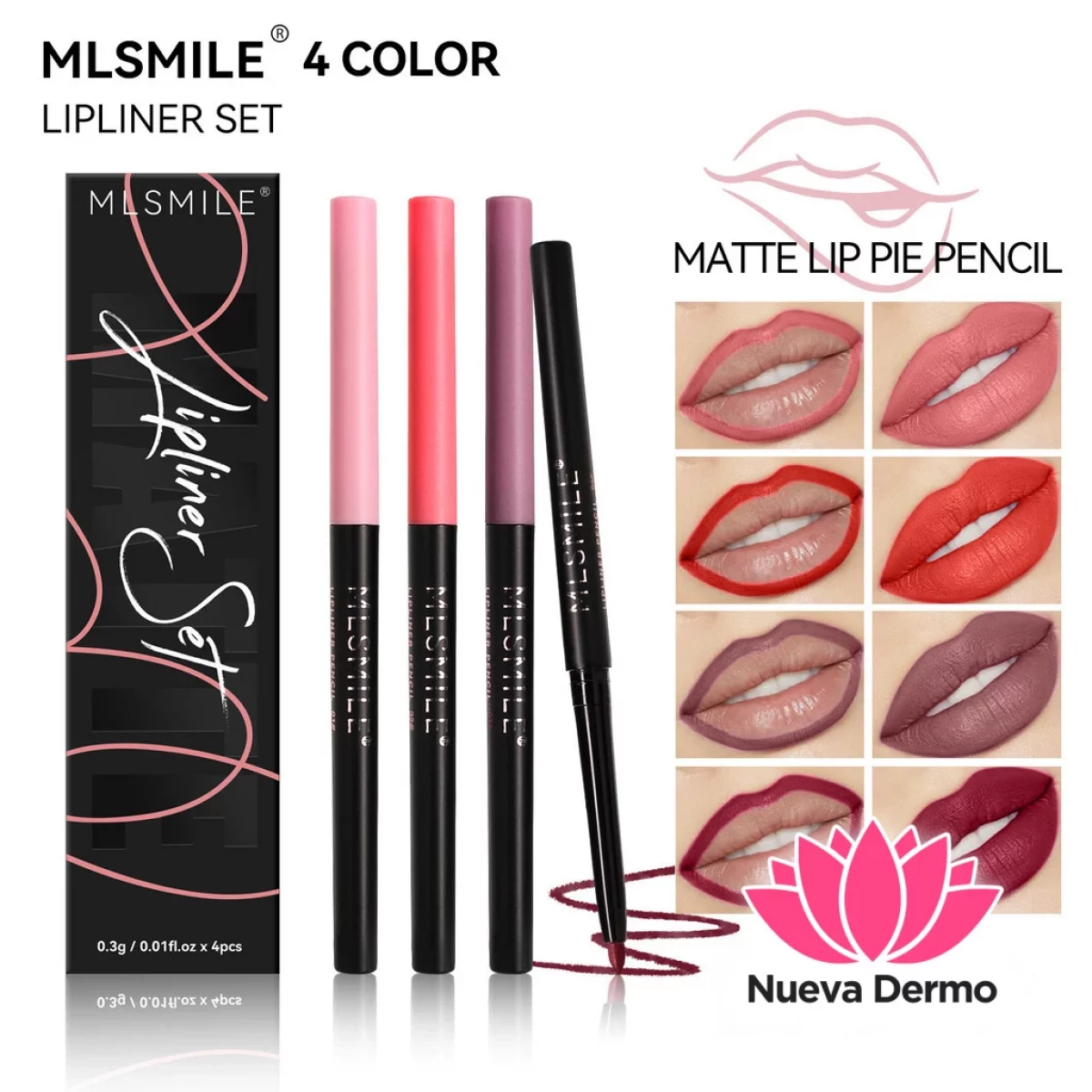 MLSMILE LIPLINER SET 4PCS MG-10146/C47C01 6976202171678