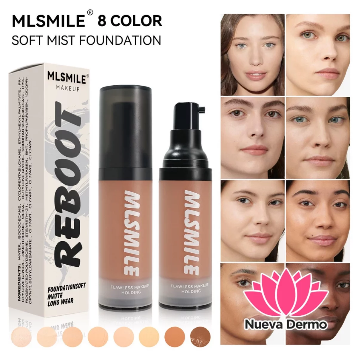 MLSMILE MAKEUP HOLDING FOUNDATION mg10167 6976202172057