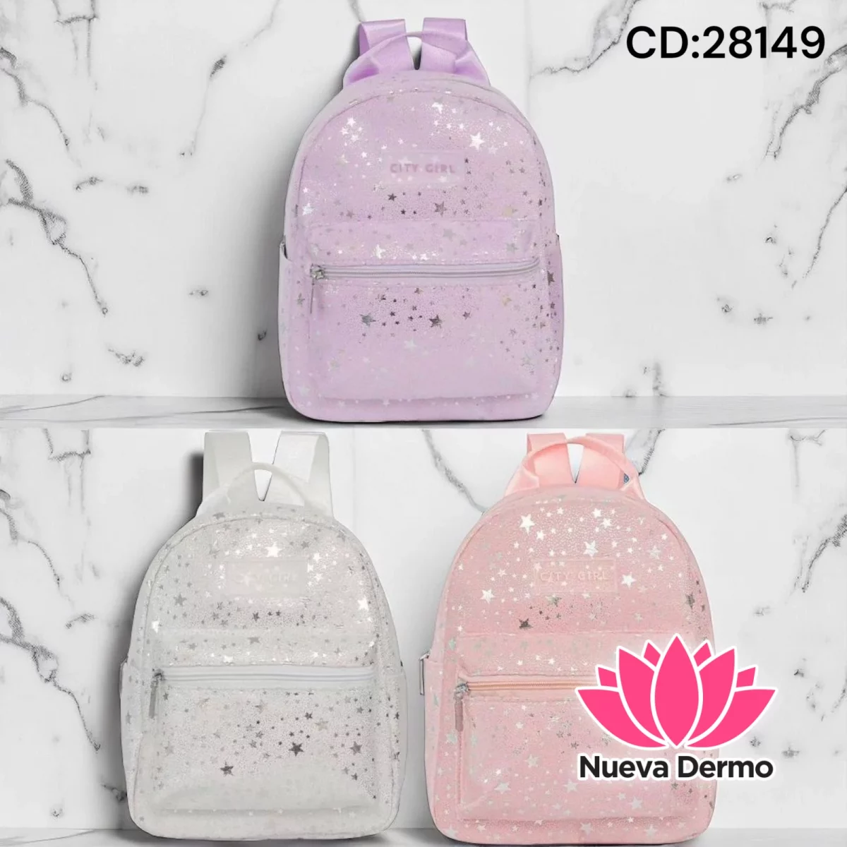 MOCHILA CITY GIRL 28*22*12CM CL-45023/28149