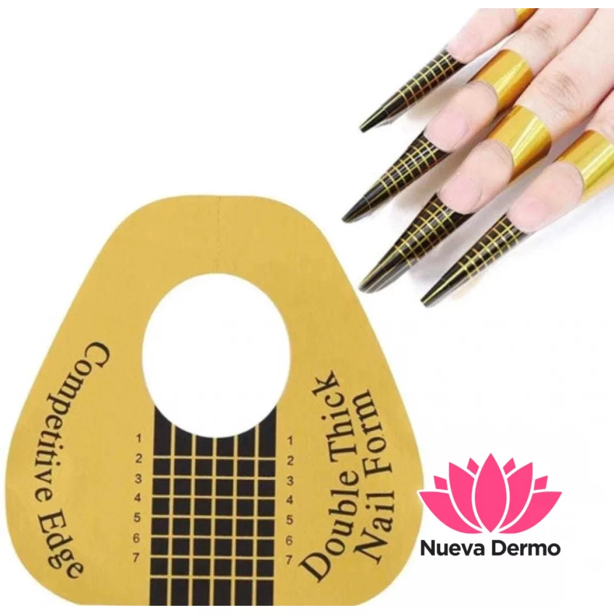 Moldes Dorados para uñas esculpidas x 500u