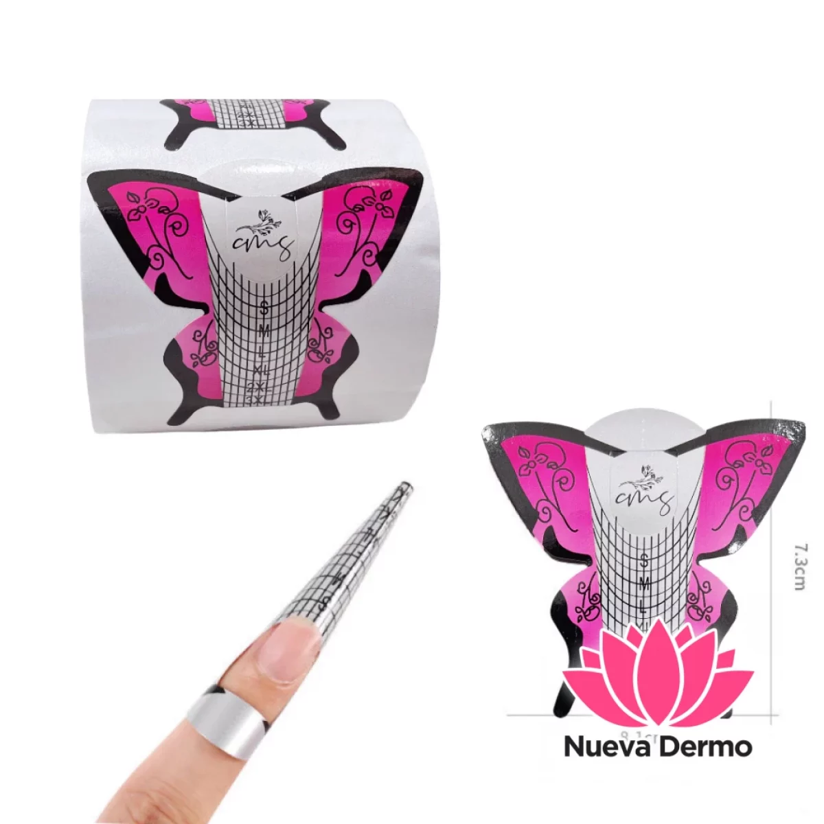 MOLDES MARIPOSA PARA UÑAS ESCULPIDAS ACRILICAS X500U