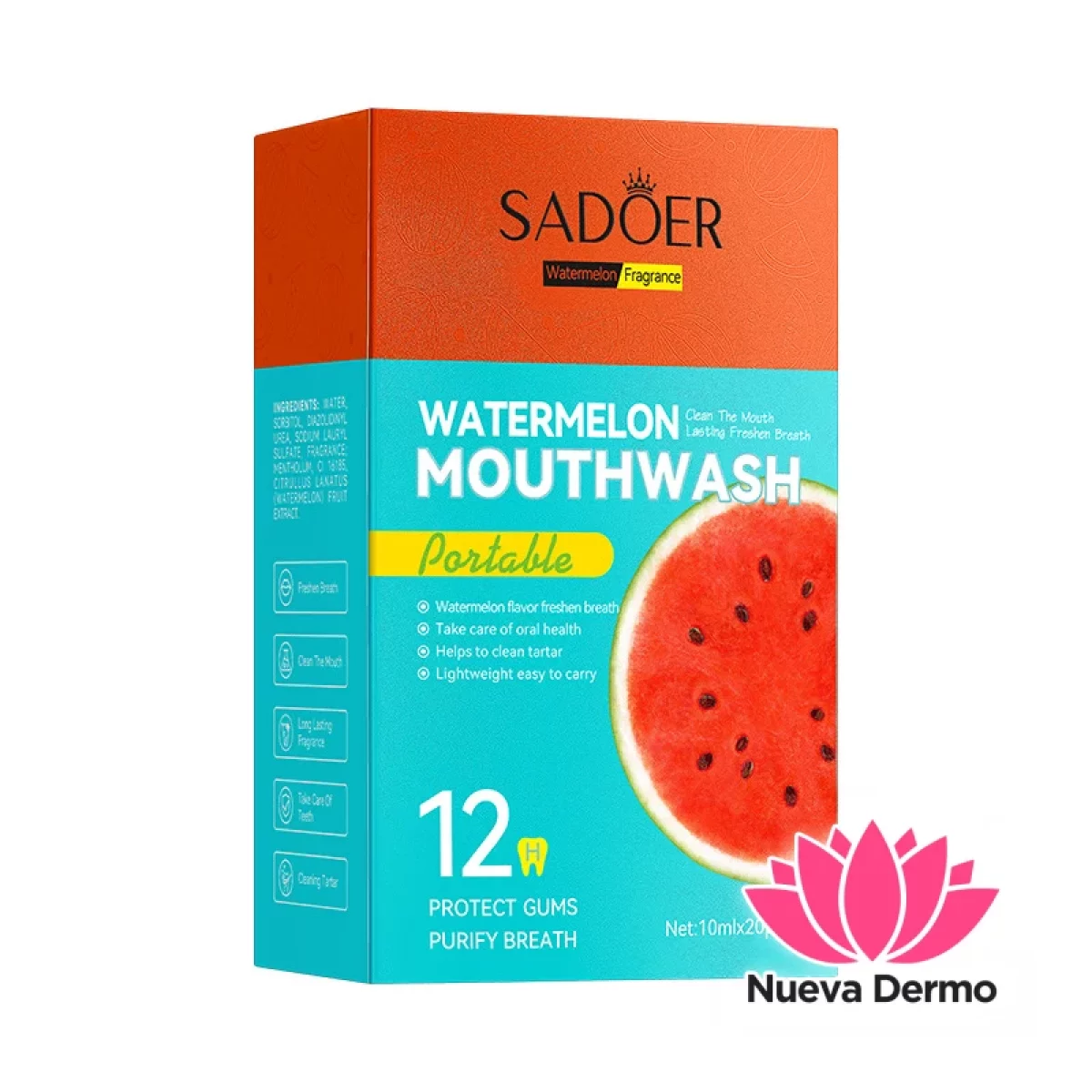 Monodosis Enjuague Bucal con Aroma a Sandia
